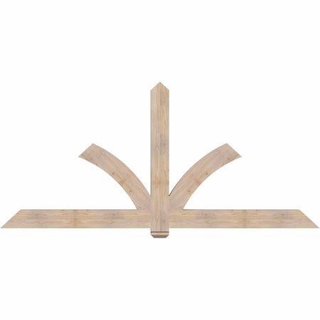 Ekena Millwork Redmond Smooth Timber Gable Bracket, Douglas Fir, 96"W x 44"H x 3 1/2"D x 5 1/2"F, 11/12 Pitch GBW096X44X0406RED00SDF